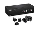 TRENDnet 4-Port Dual Monitor DisplayPort KVM Switch With Audio, 2-Port USB 2.0