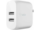 BELKIN WCB002dqWH White BOOST CHARGE Dual USB-A Wall Charger 24W