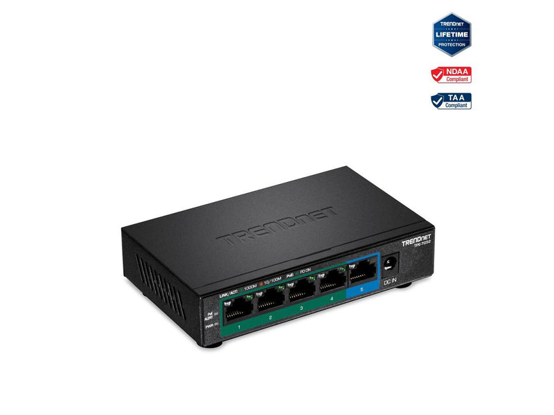 TRENDnet TPE-TG52, 5-Port Gigabit PoE+ Switch