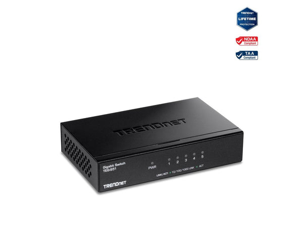 TRENDnet TEG-S51, 5-Port Gigabit Desktop Switch