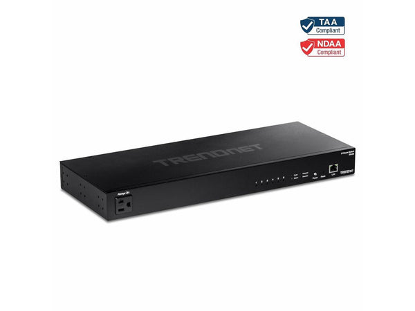 TRENDnet 6-Outlet Managed PDU, Rackmount Power Distribution Unit, 1 x NEMA 5-15R