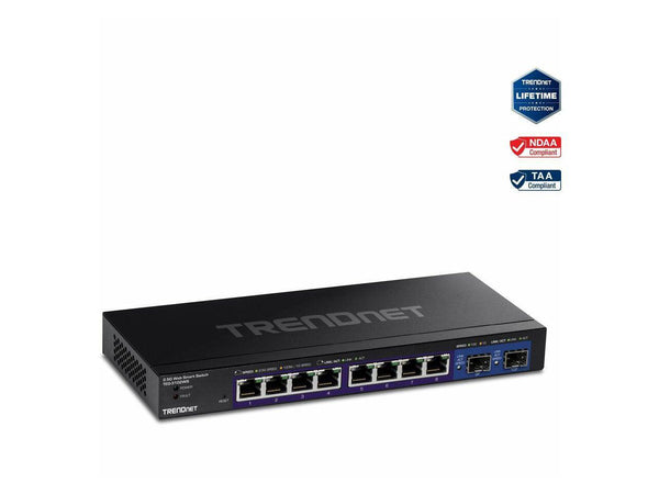 TRENDnet 10-Port Multi-Gig Web Smart Switch, TEG-3102WS, 8 x 2.5GBASE-T Ports, 2