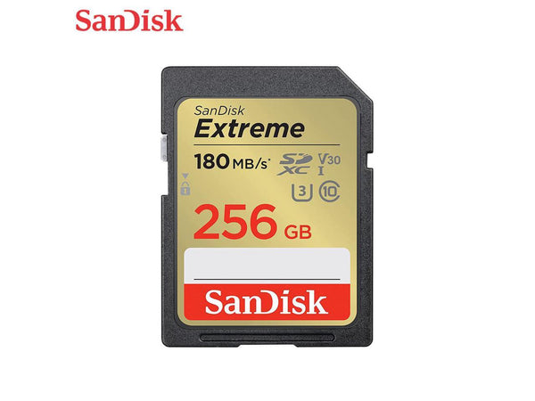 SanDisk 256GB Extreme SDXC UHS-I/U3 Class 10 V30 Memory Card, Speed Up to