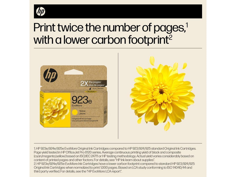 HP EvoMore 923e Original High Yield Inkjet Ink Cartridge Yellow 1 Pack 4K0T6LN