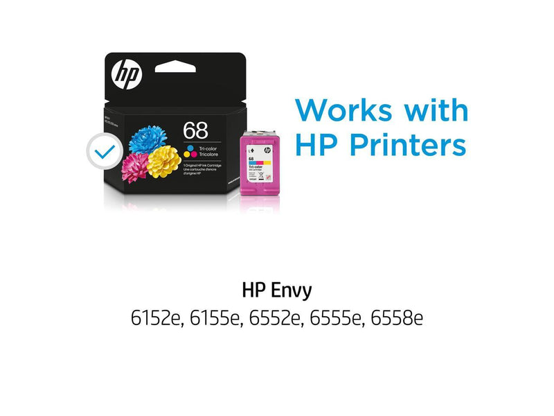 HP 68 Tri-color Original Ink Cartridge, ~120 pages, 7FP20TN