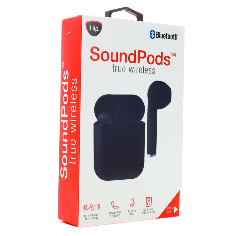 True wireless sound pods black