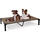 HEEYOO ELEVATED DOG BED, COOLING RAISED PET COT - BROWN - Like New