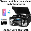VICTROLA 50's Retro Bluetooth Record Player Multimedia V50-200 - Black Like New