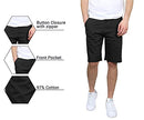 G/MSCS-800BK GALAXY BY HARVIC MEN'S 5-POCKET CHINO SHORTS SIZE 36 BLACK - NEW - Brand New