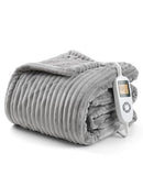 EVAJOY 50" X 60" ELECTRIC HEATED THROW BLANKET FAST HEATING FLANNEL BLANKET GRAY - Like New