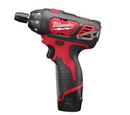 MILWAUKEE M12 12V LITHIUM-ION CORDLESS 1/4 IN. HEX SCREWDRIVER KIT - RED - Like New