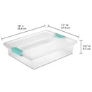 Sterilite Clip Box, Stackable Clear Plastic Bins- Large, 12-Pack - NEW - Brand New