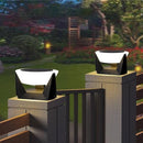 TIGKHAE OUTDOOR SOLAR POST PILLAR LIGHT STAINLESS STEEL WATERPROOF LAMP - BLACK - Like New
