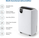 Yaufey 2500 Sq. Ft Home Dehumidifier Low Noise and 24 Hr Timer - Scratch & Dent