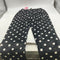 FASHION EXTRA SOFT FLEECE PAJAMAS PANTS SIZE: WOMEN L/XL - BLACK/WHITEPOLKADOTS - Brand New