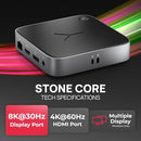 BRYDGE STONE CORE POWERED DOCKING STATION 10 PORTS 100W PD B2206A00A1INT0B BLACK - Like New