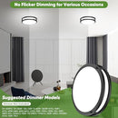TOBUSA 10" LED Flush Mount Ceiling Light Kitchen Lighting Fixture - Black - Like New