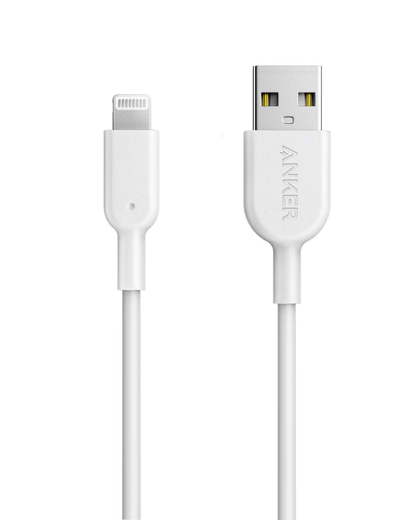 ANKER POWERLINE II LIGHTNING CABLE, 3FT USB CHARGING LIGHTNING CORD, 2 PACK - Like New