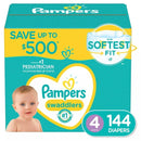PAMPERS SWADDLERS DIAPERS SIZE 4 (22-37 POUNDS) 144 COUNT - SIZE: YOUTH 4 - Brand New