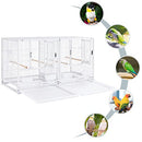Yaheetech Stackable Divided Breeder Bird Cage Parakeet Cage B09NNHTTLL - White - Brand New