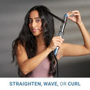 BABYLISS PRO NANO TITANIUM PRIMA3000 HAIR STRAIGHTENER 1 1/4" - BLACK/BLUE - Like New