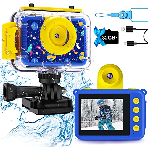 GKTZ Kids Waterproof Camera - Underwater Camera KD190-DARKBLUE Like New