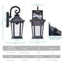 Dusk to Dawn Sensor Outdoor Wall Lantern Porch Light Exteriors 2pc Black - Brand New