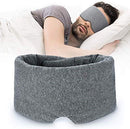 FRESHME Cotton Sleep Eye Mask for Women Men 100% Blocking Light Travel - Gray - Brand New