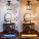 BESLOWE 2-PACK FARMHOUSE SEMI FLUSH MOUNT CEILING LIGHT FIXTURES FOR BLACK - Like New