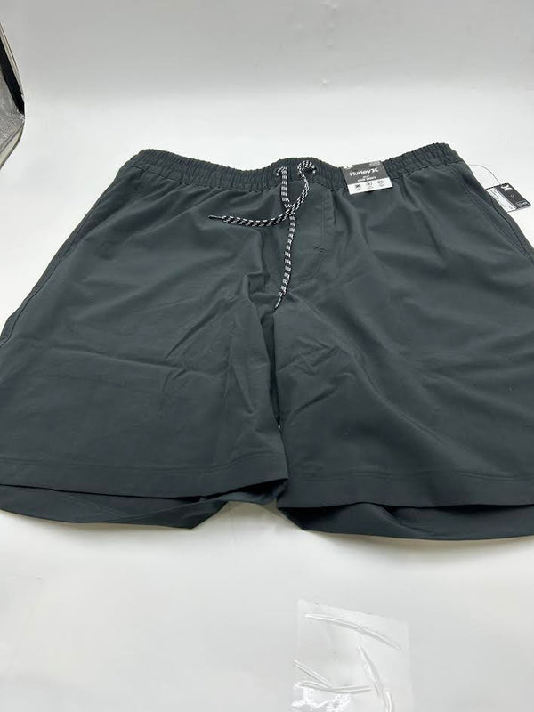 HURLEY SOLID VOLEY SWIM SHORT - SIZE: MEN L - BLACK - Brand New