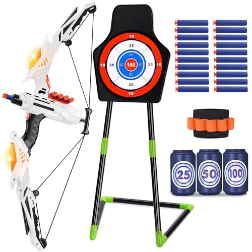 MAYSIDA BOW AND ARROW SET KIDS LIGHT UP ARCHERY 20 SUCTION CUP - Scratch & Dent