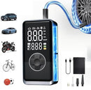 LOMXSY PORTABLE TIRE INFLATOR WITH TIRE GAUGE PRESSURE & LED LIGHT - BLACK/GRAY - Like New