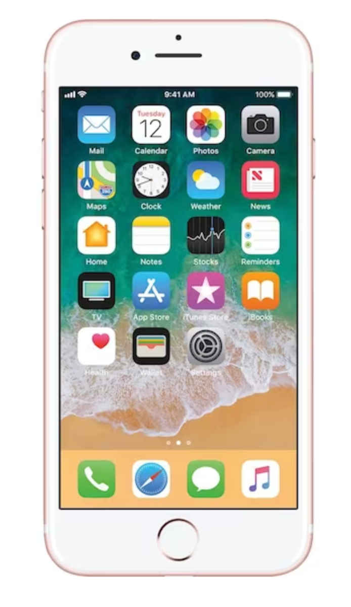 For Parts: IPHONE 7 128GB UNLOCKED ROSE GOLD CRACKED SCREEN/LCD BATTERY WON'T CHARGE