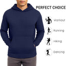 BLUE ICE MEN'S WAFFLE KNIT THERMAL PULLOVER HOODIE - SIZE: MEN L - NAVY - Brand New