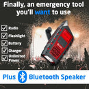 ETON Odyssey Multi-Powered All-Band Bluetooth Emergency Radio with RDS Red - Like New