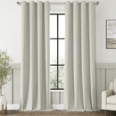 CHRISDOWA 100% BLACKOUT GRAYISH BEIGE CURTAINS 120 INCHES LONG 2 PANELS - Like New