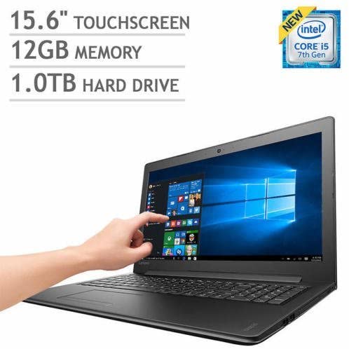 LENOVO IDEAPAD 15.6" HD TOUCH i5-7200U 12GB 1TB HDD 80TW0002US - Like New