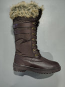 AUSLAND SHENDA BUCKLE SNOW BOOTS - SIZE: WOMEN 7.5 - BROWN/TAN - Like New