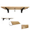 SAFERACKS HEAVY DUTY WALL MOUNTED FOLDING TABLE | FOLDS FLAT - NATURAL, BLACK - Like New