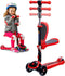 SKIDEE SCOOTER Y200 Adjustable Height Foldable Scooter Removable Seat - RED - Like New