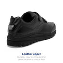 120309 BROOKS WOMEN ADDICTION WALKER V-STRAP 2 SHOES SIZE 10.5 BLACK/BLACK - Like New