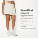 AMAZON ESSENTIALS WOMEN'S PERFORMANCE WOVEN PLEATED TENNIS SKORT WHITE M - Brand New