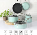 Martha Stewart Lockton Premium Nonstick 10 Piece Enamel 128939.10 - Martha Blue - Like New
