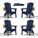 Nevilywood Adirondack Chair - Extended Ergonomic Easy Assembly - Navy Blue - Like New