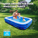 FUNAVO Inflatable Pool 100" X71" X22" Family Full-Sized Swimming Pool - BLUE - Brand New