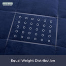 HUG BUD WEIGHTED BLANKET - 80"X87" - 35-LBS - QUEEN/KING SIZE BED - NAVY BLUE - Like New