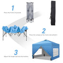 GDY 10x10 Pop Up Canopy Tent with 4 Sidewalls, Blue-Gold - Blue Gold - Like New