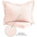 ROYAL BOROUGH 3 PIECE. SOLID COLOR COVERLET SET WITH SHAMS (FULL/QUEEN) - BLUSH - Like New