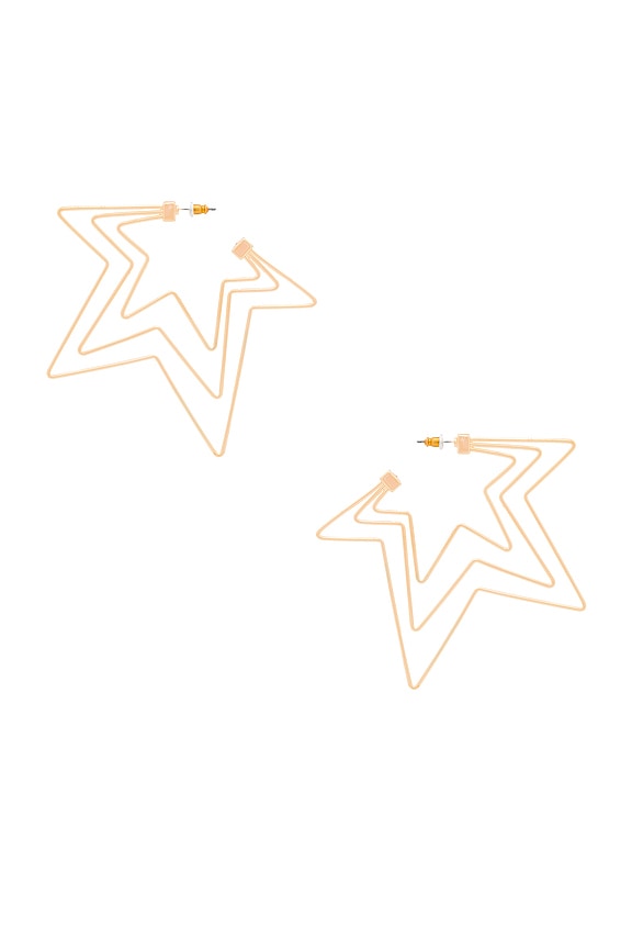 REBECCA MINKOFF SUPER NOVA TRIPLE HOOPS - GOLD - Brand New