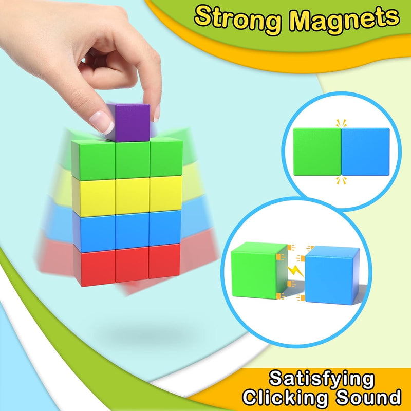 VENEIBE 72 pcs Magnetic Building Blocks Toys for kids - MULTICOLOR Like New